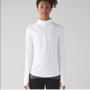 White Lulu Lemon half zip